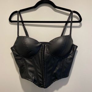 Faux Leather Corset Top ✨
